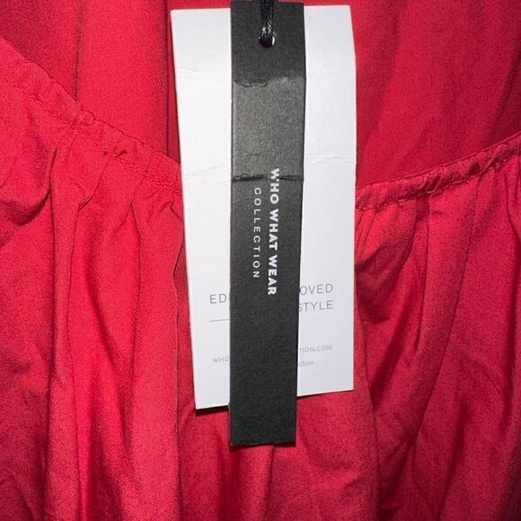 Who What Wear Set | NWTs Kat Scoop-Neck Dress Detached Ruched Bralette Sz XL - Picture 6 of 9